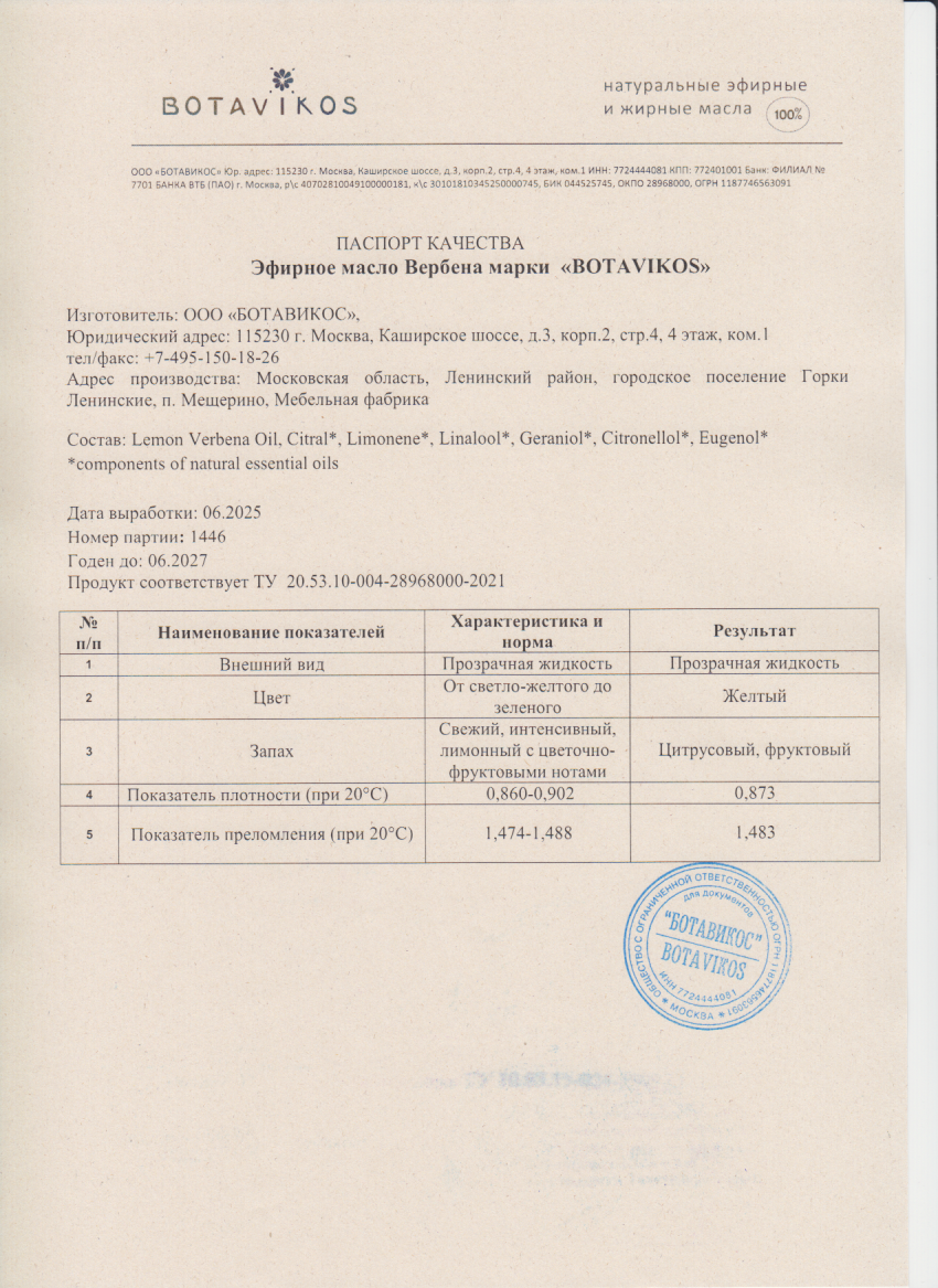 Паспорт №062025